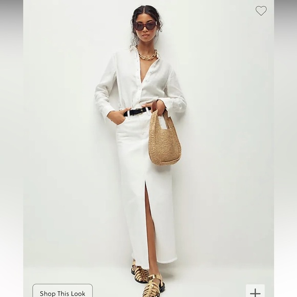 J.Crew Denim maxi skirt in white - Picture 5 of 8